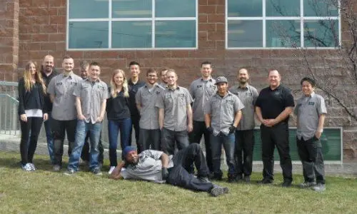  The team at Concours' Crowfoot location, one of the three shops that has attained I-CAR Gold Class. 